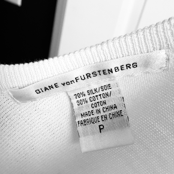 Diane von Furstenberg V Neck Silk Blend Top - Picture 7 of 7